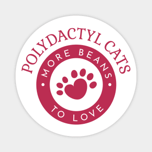 Polydactyl Cat Lover Pawprint Magnet